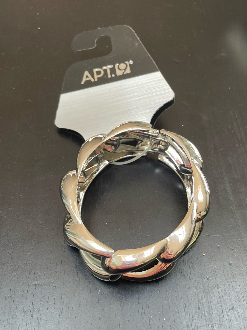 Apt. 9 Polished Silver Twisted Bangle Spring Bracelet